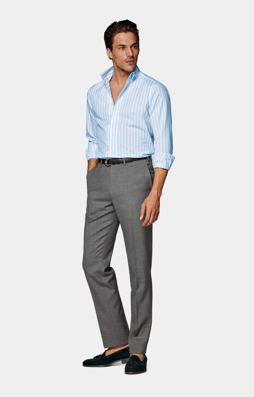 Mid Grey Perennial Tailored Fit Lazio Suit