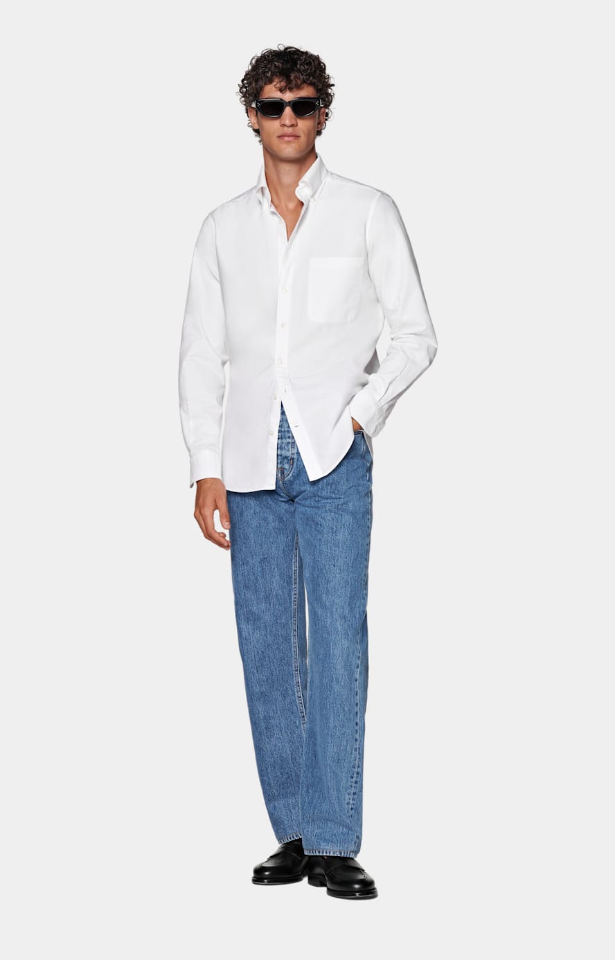 White Oxford Slim Fit Shirt