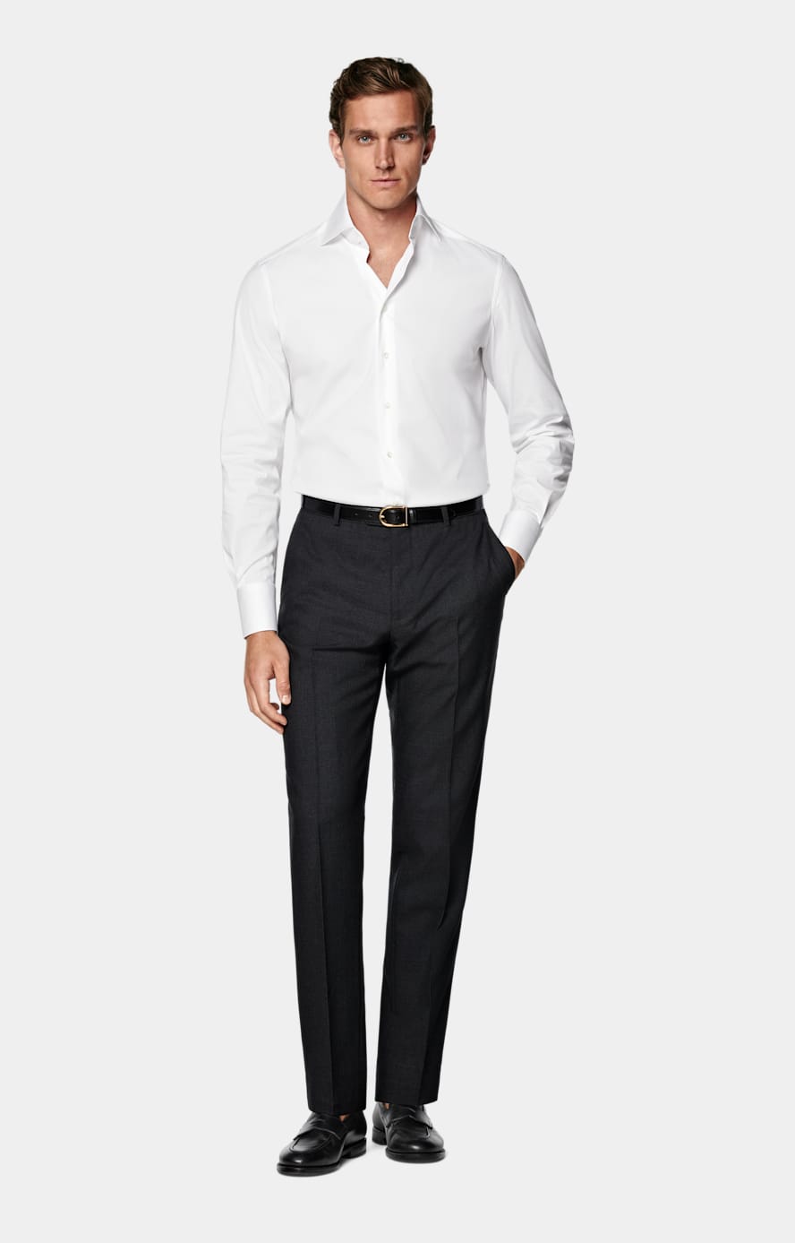 White Poplin Tailored Fit Shirt