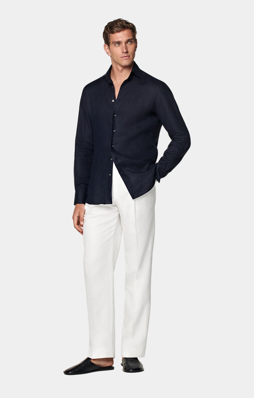 Navy Tailored Fit Shirt