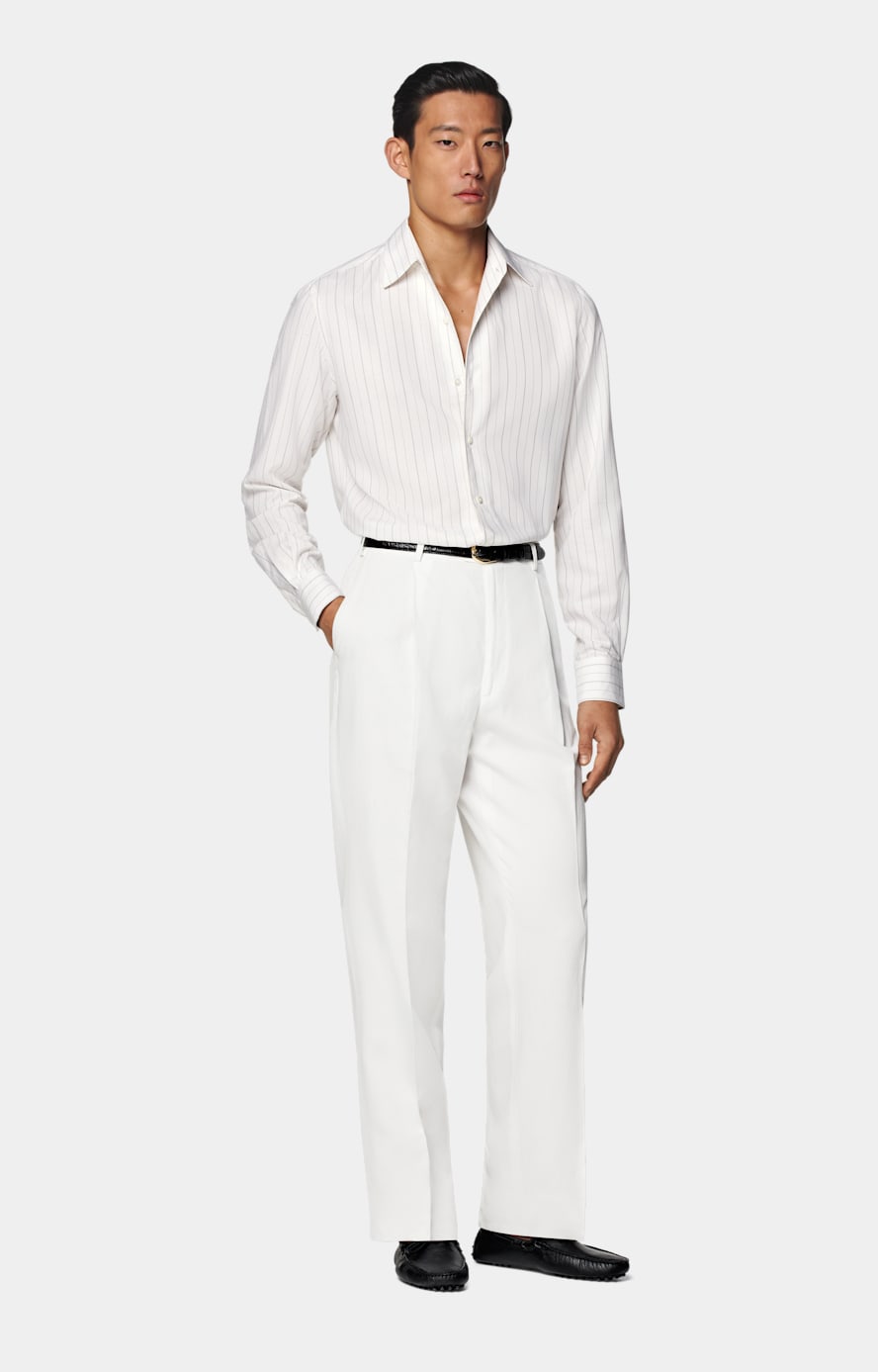 Off-White Striped Tailored Fit Shirt
