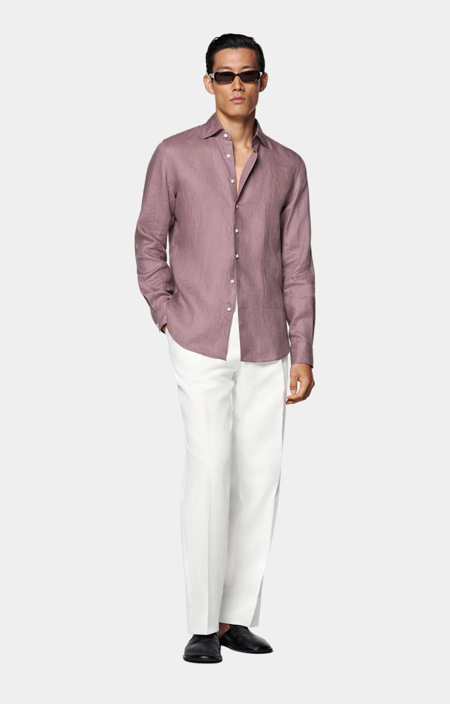 Purple Tailored Fit Shirt
