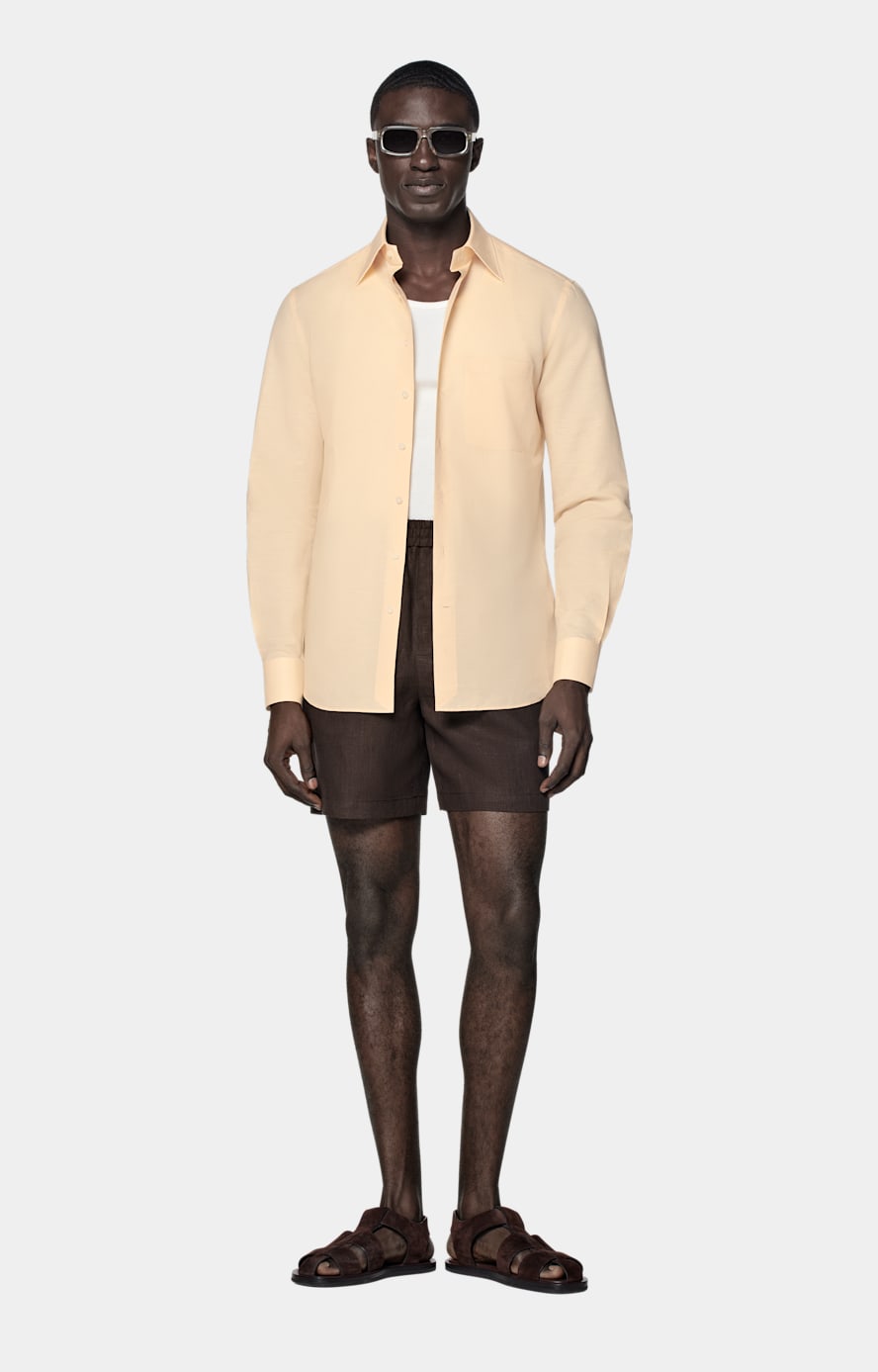Light Yellow Tailored Fit Shirt