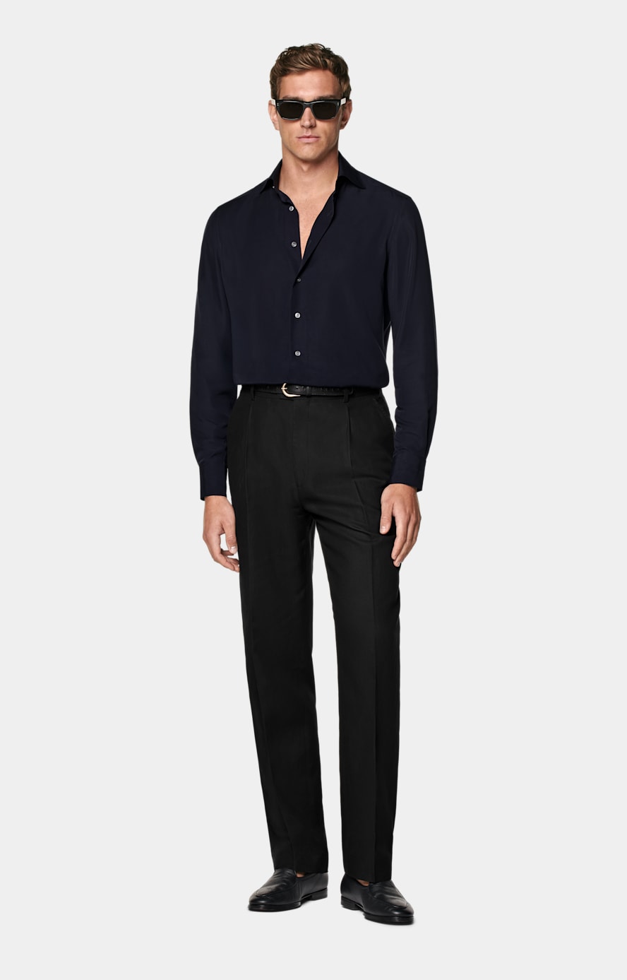 Navy Tailored Fit Shirt