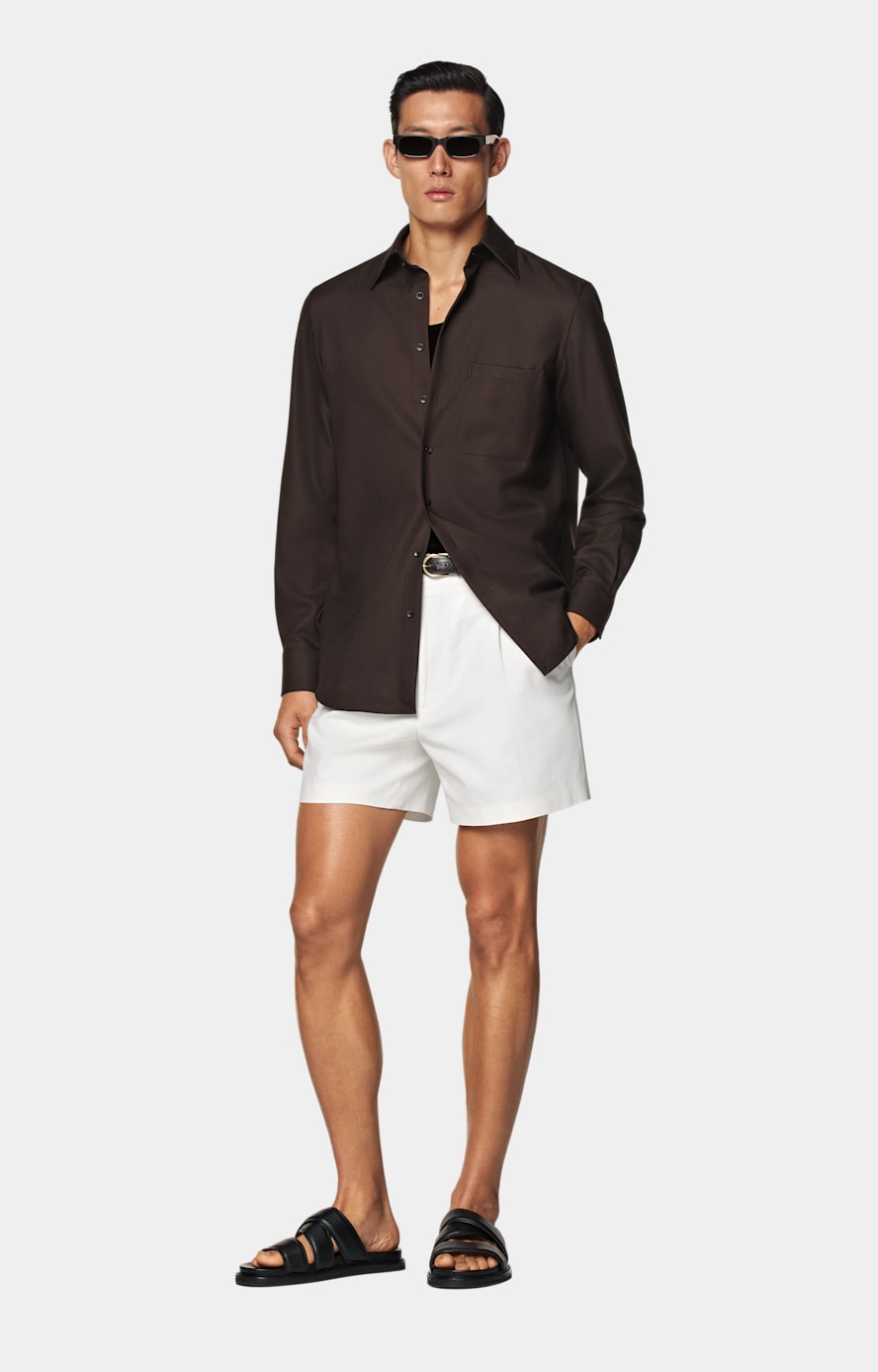Dark Brown Relaxed Fit Shirt