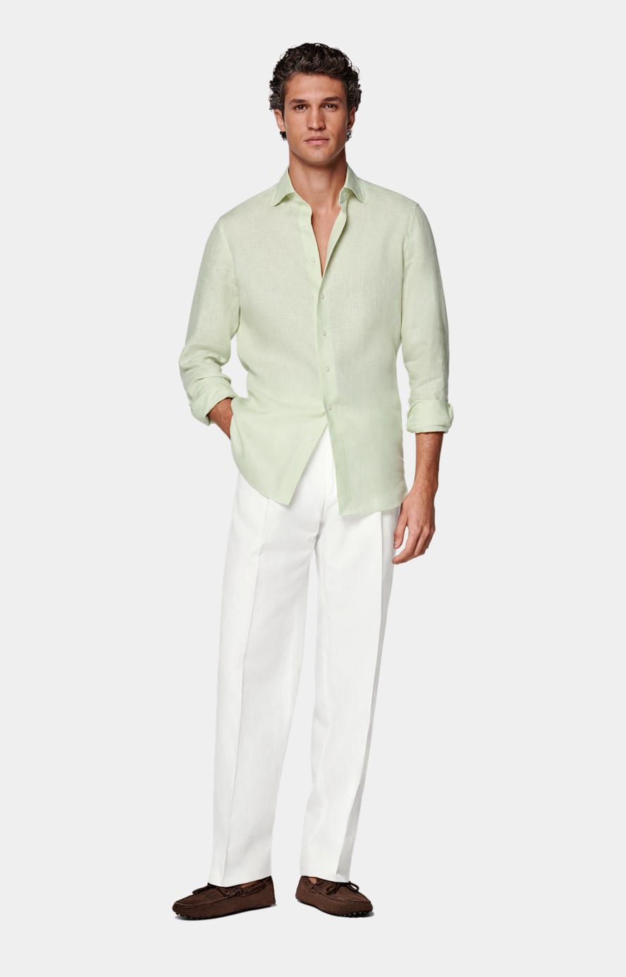 Light Green Tailored Fit Shirt
