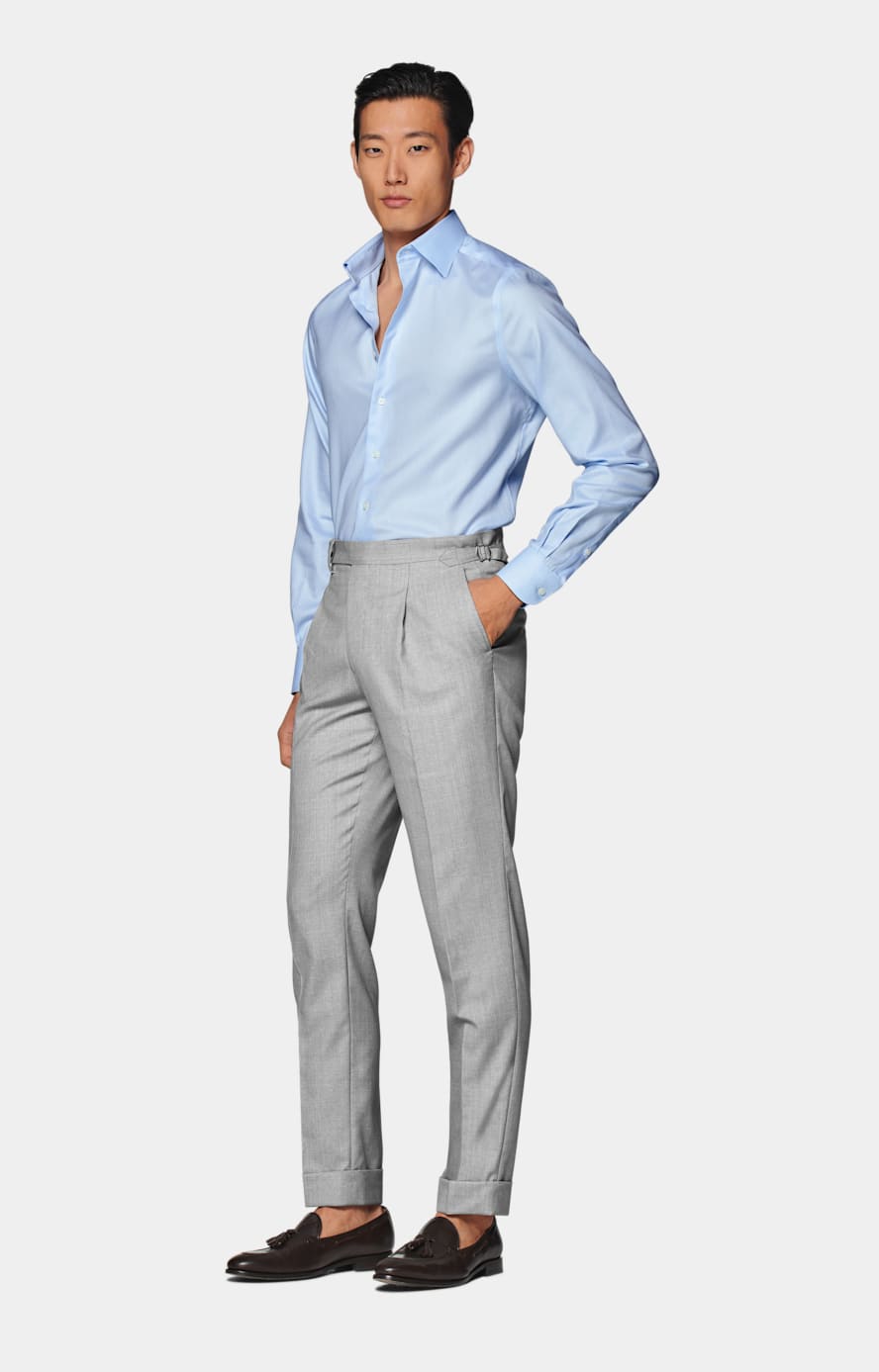 Light Grey Tailored Fit Havana Suit