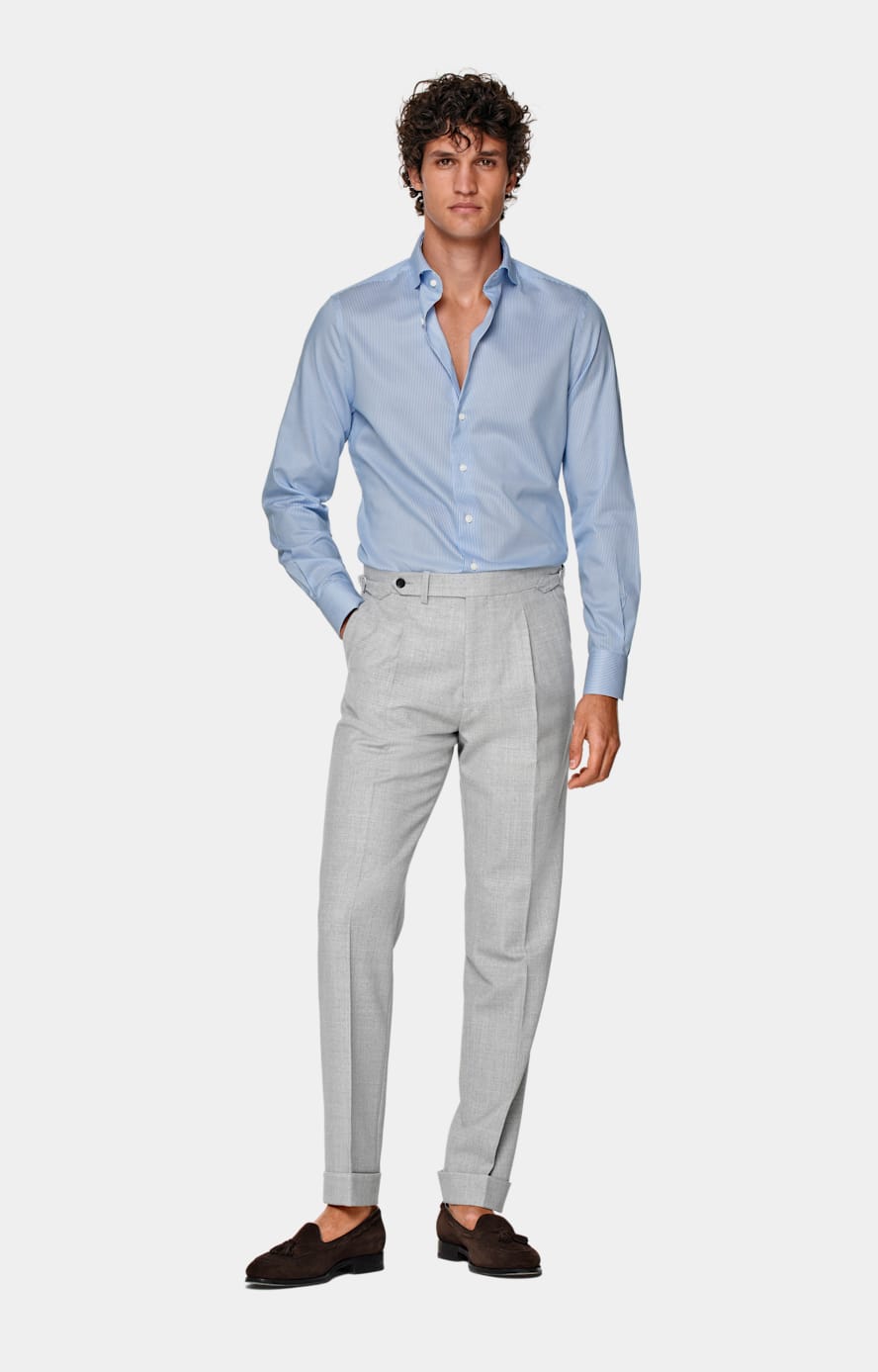 Light Grey Tailored Fit Havana Suit