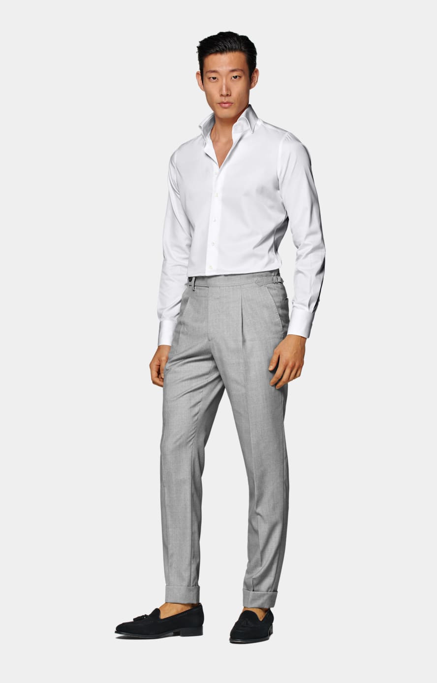 Light Grey Tailored Fit Havana Suit