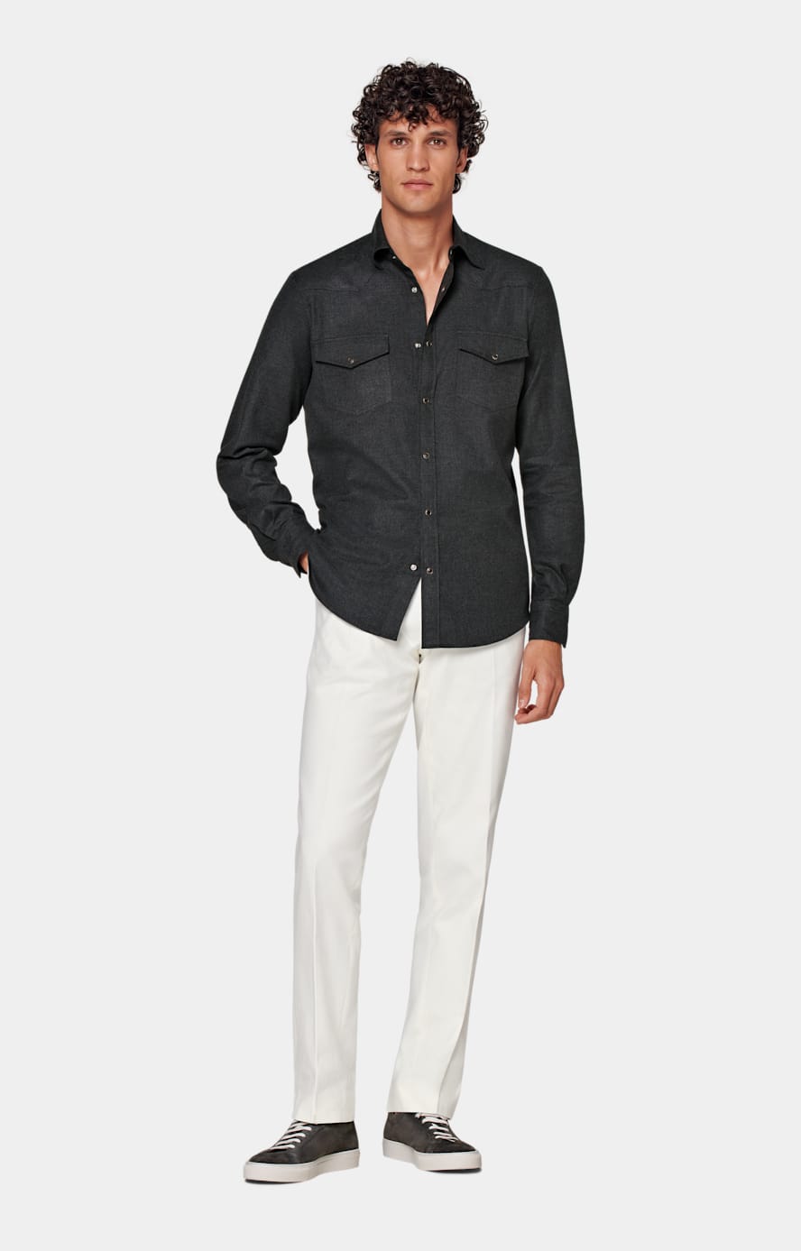 Dark Grey Western Shirt