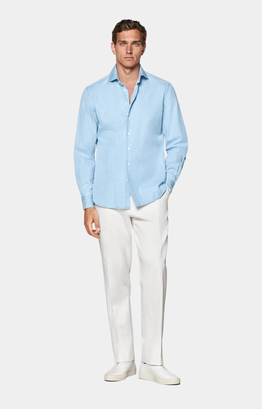 Light Blue Tailored Fit Shirt