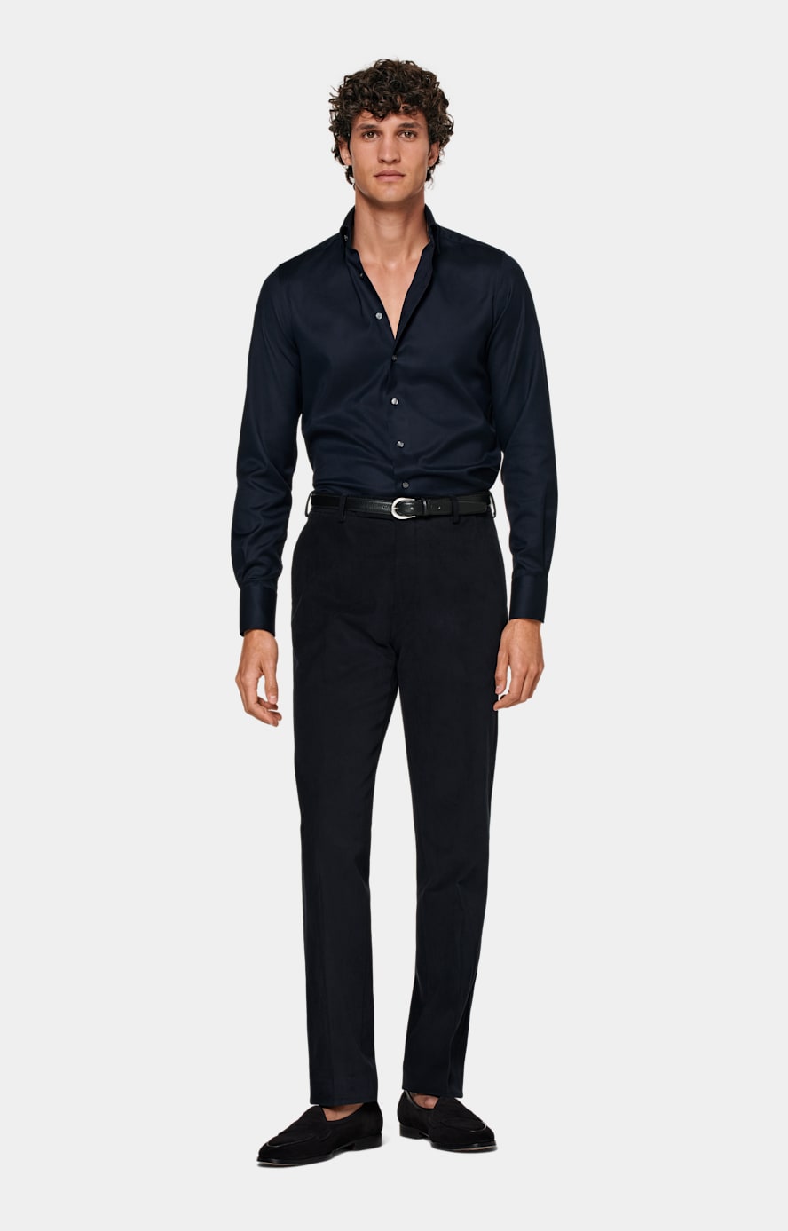 Navy Royal Oxford Slim Fit Shirt