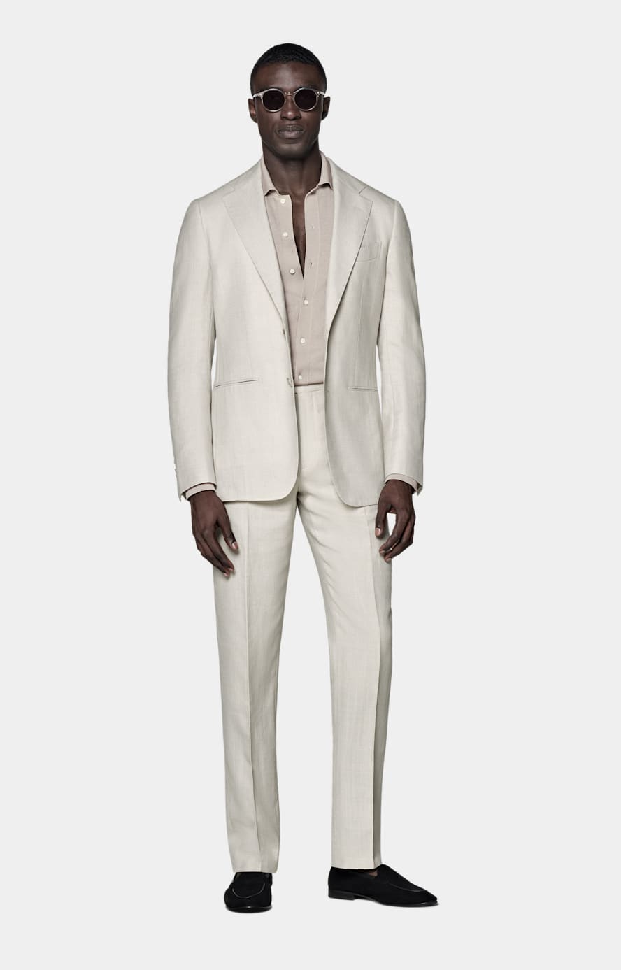 Light Brown Tailored Fit Havana Suit