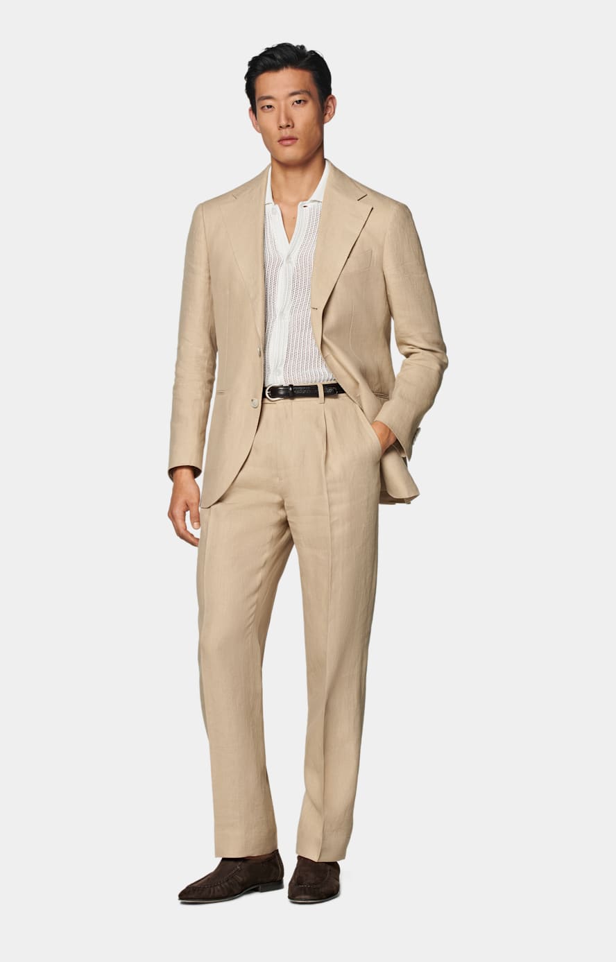 Sand Relaxed Fit Roma Suit
