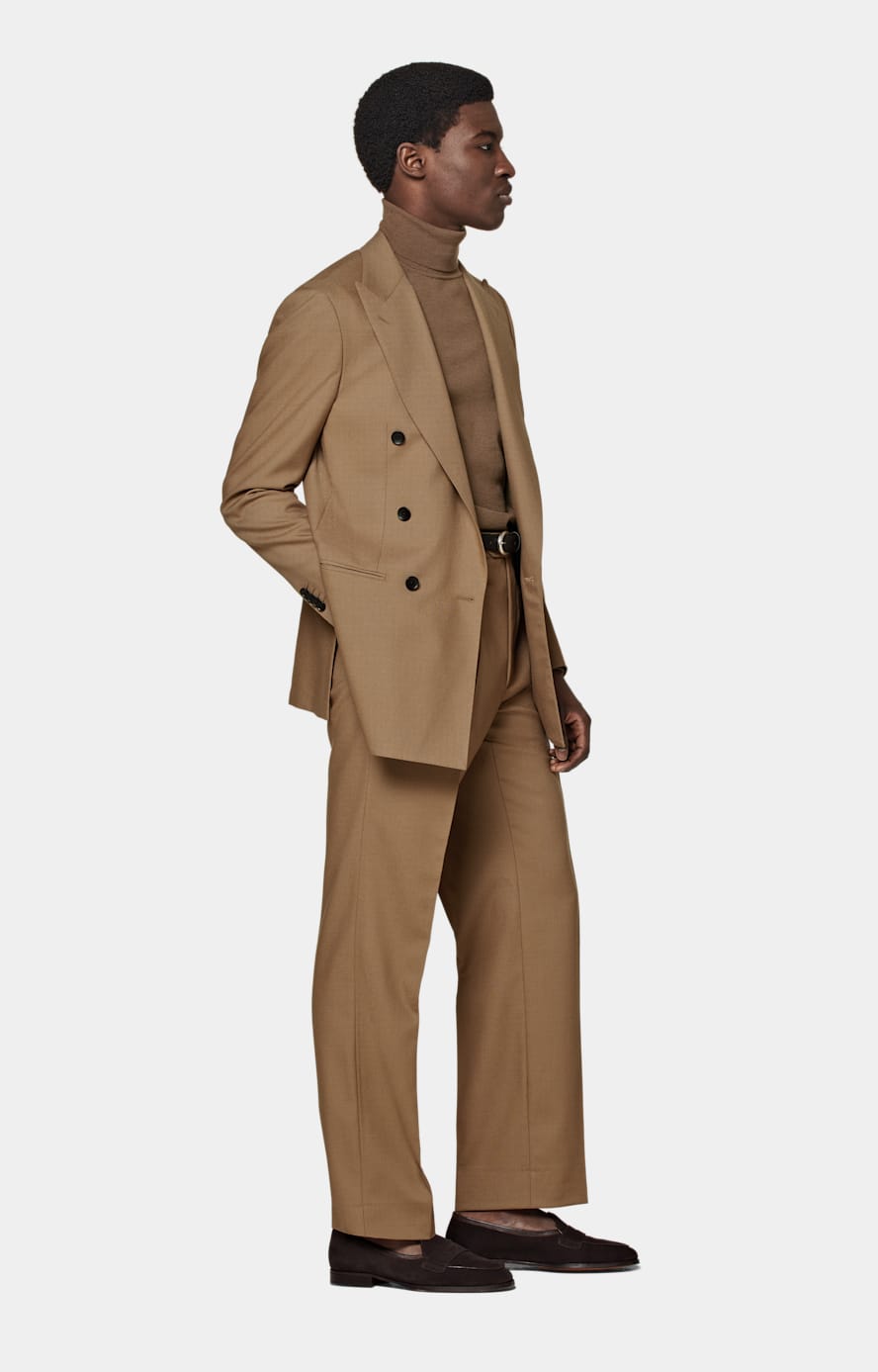 Mid Brown Tailored Fit Havana Suit