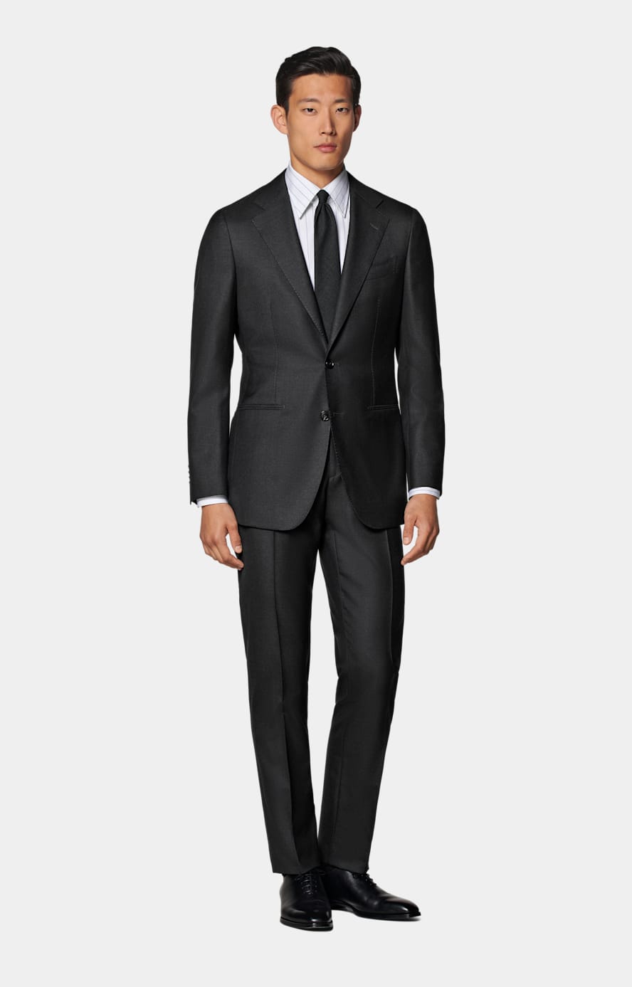 Costume Havana coupe Tailored gris foncé