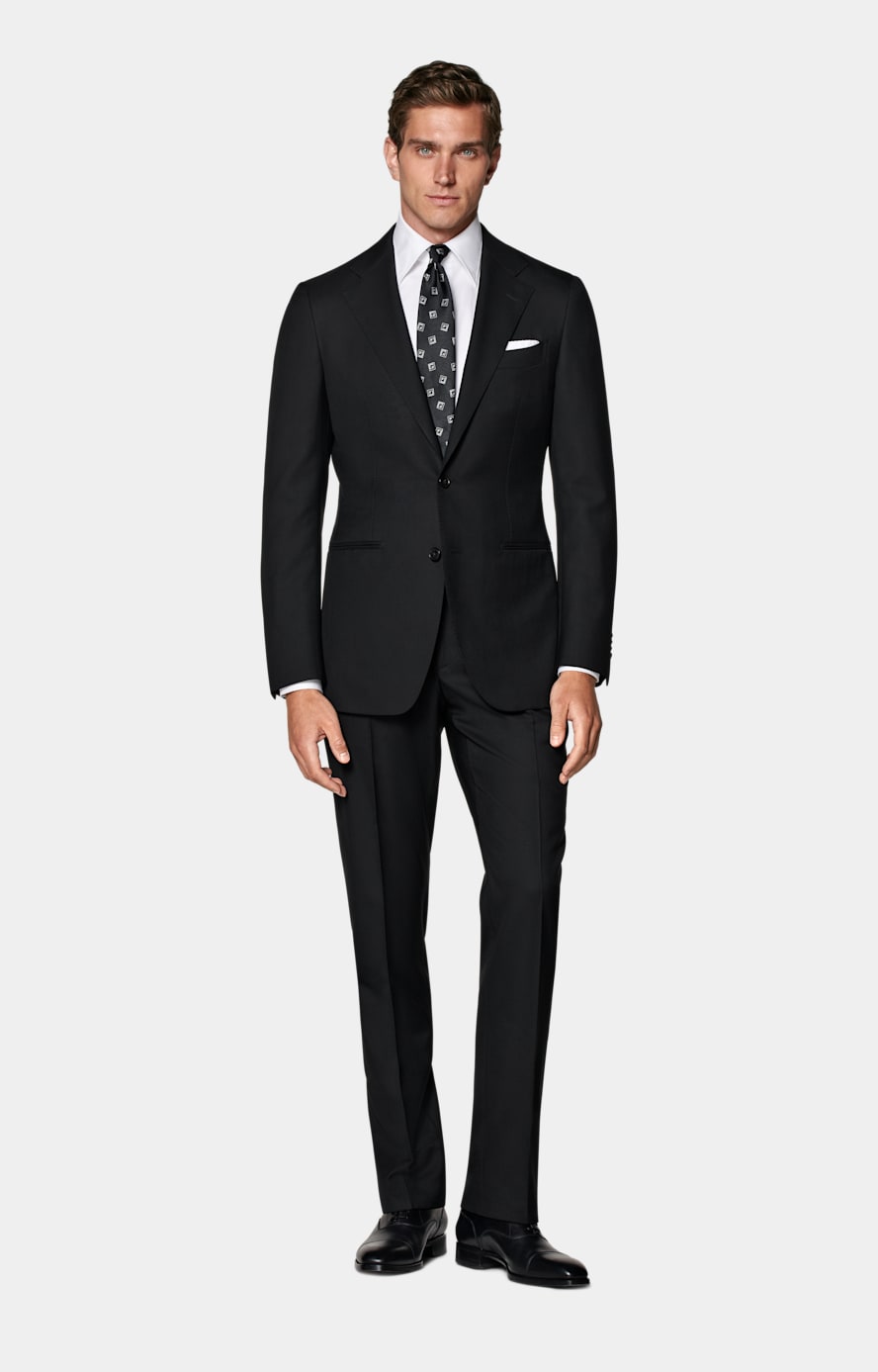 Black Tailored Fit Havana Suit