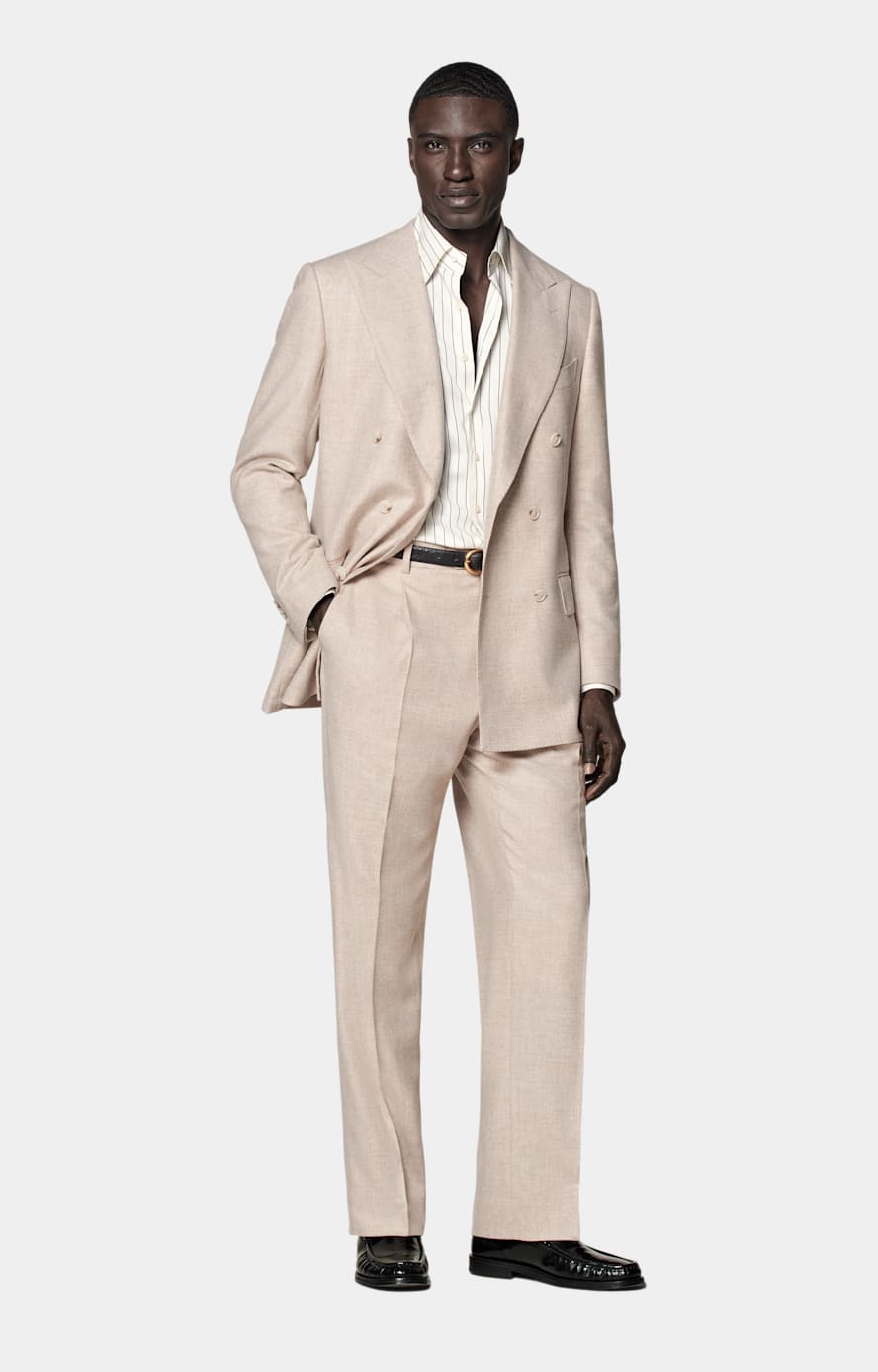 Sand Tailored Fit Milano Suit