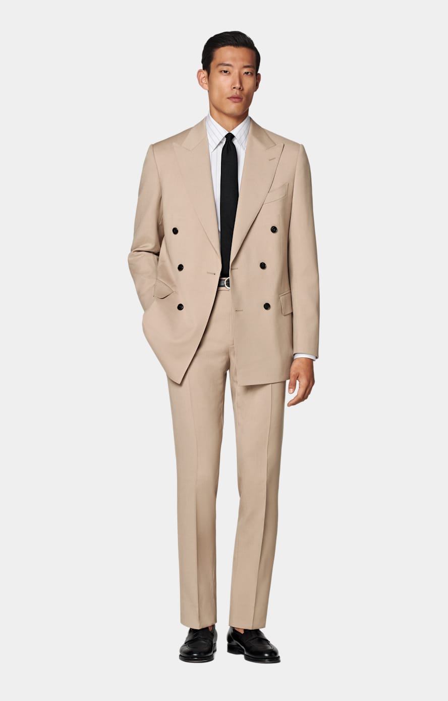 Mid Brown Tailored Fit Milano Suit