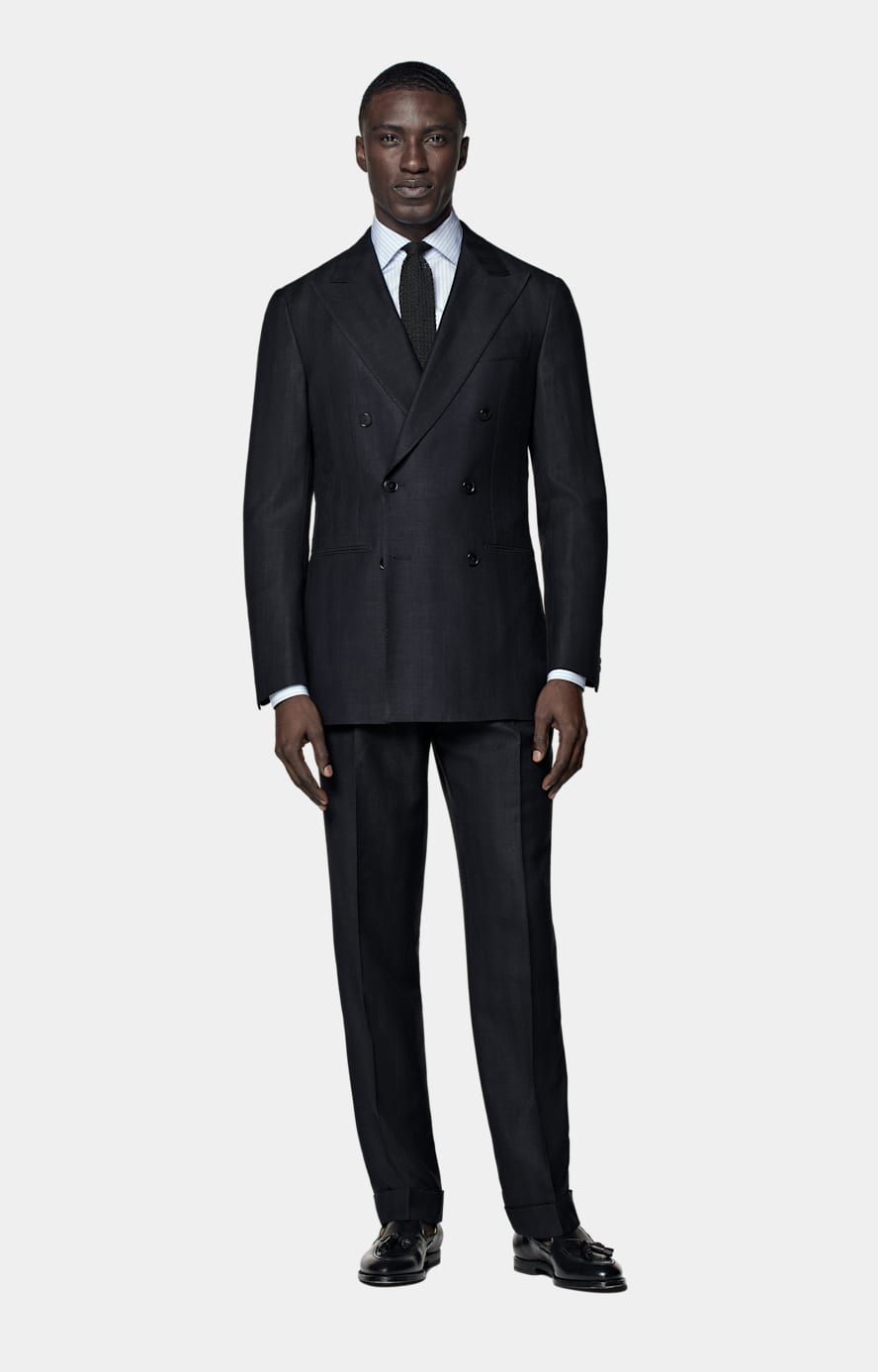 Popeline Hemd hellblau gestreift Slim Fit