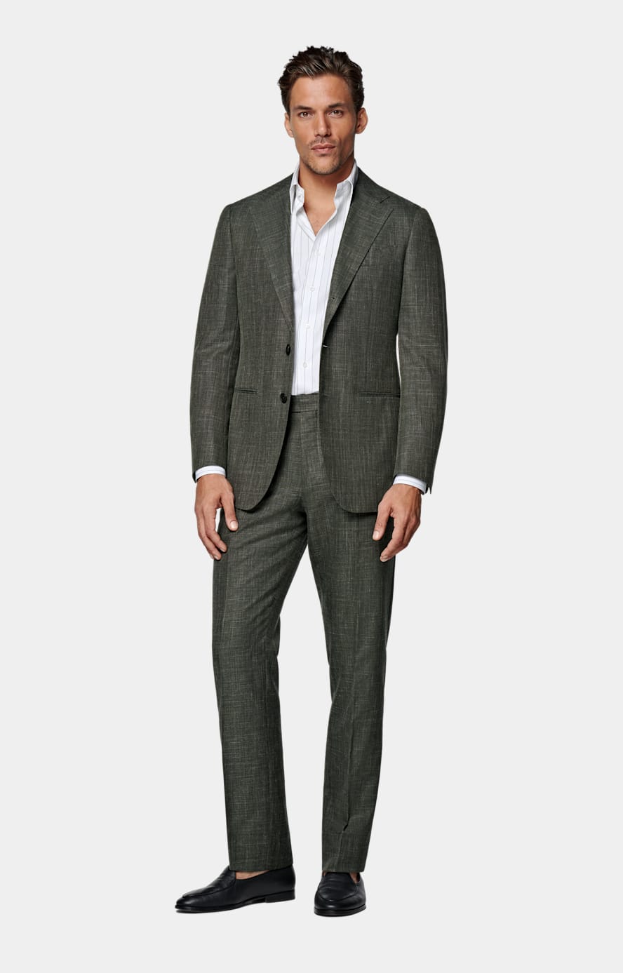 Havana Anzug dunkelgrün Tailored Fit