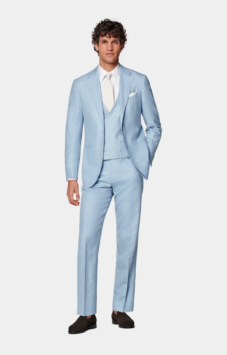 Havana Anzug hellblau Tailored Fit