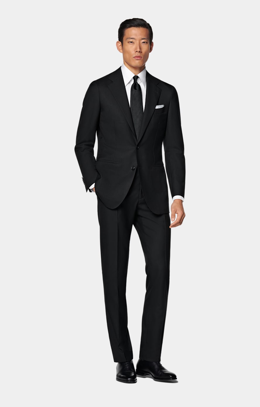 Black Tailored Fit Havana Suit