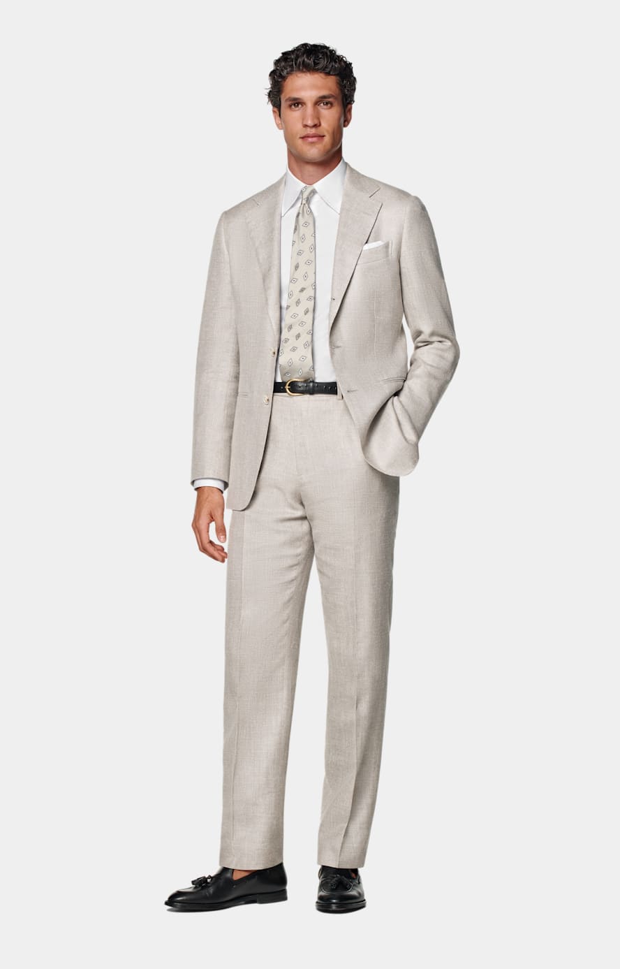 Costume Havana coupe Tailored taupe clair