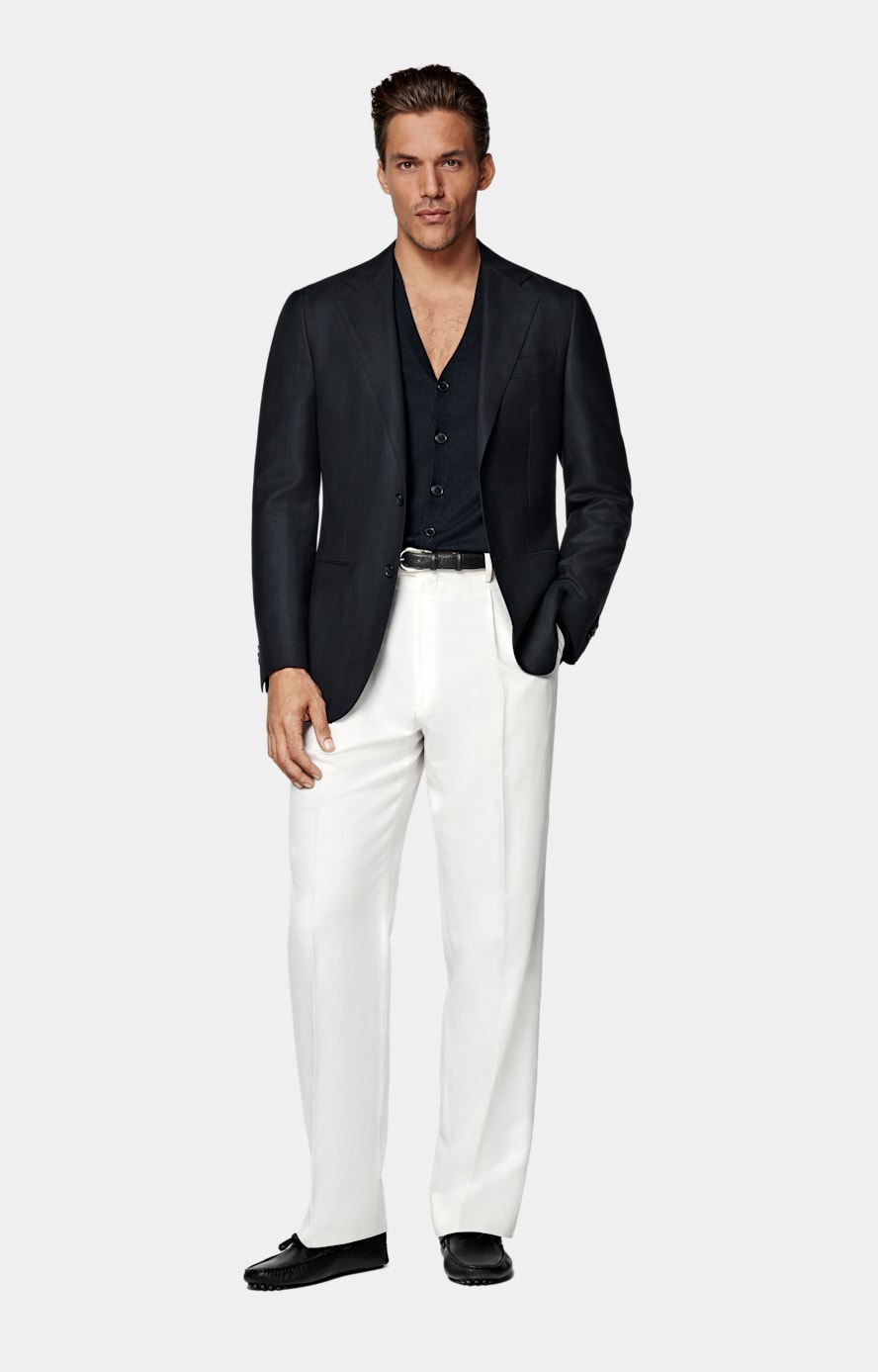 Navy V-Neck Cardigan