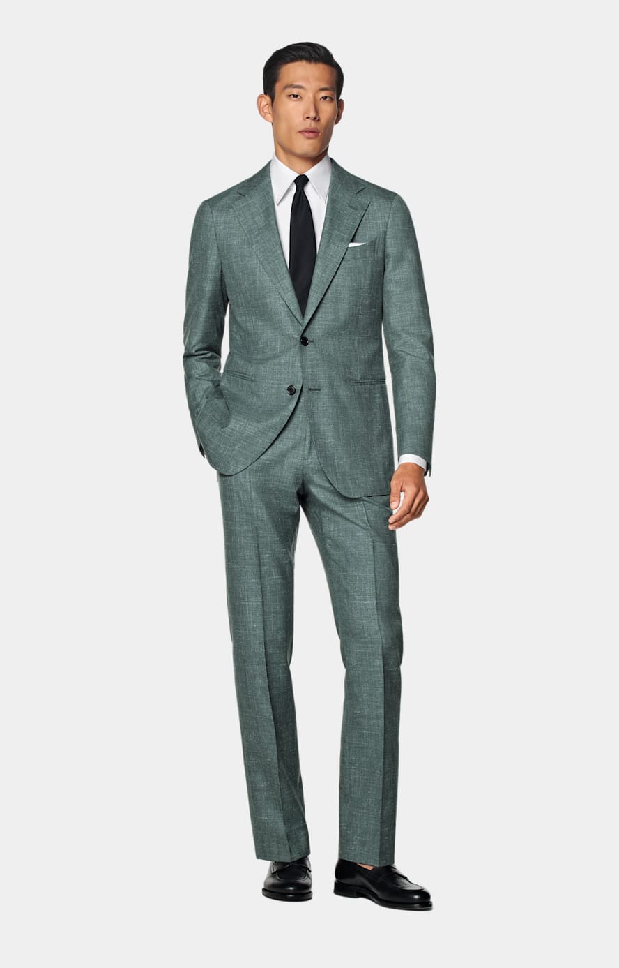 Green Tailored Fit Havana Suit