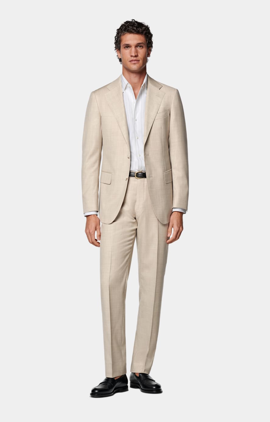 Abito Havana color sabbia tailored fit