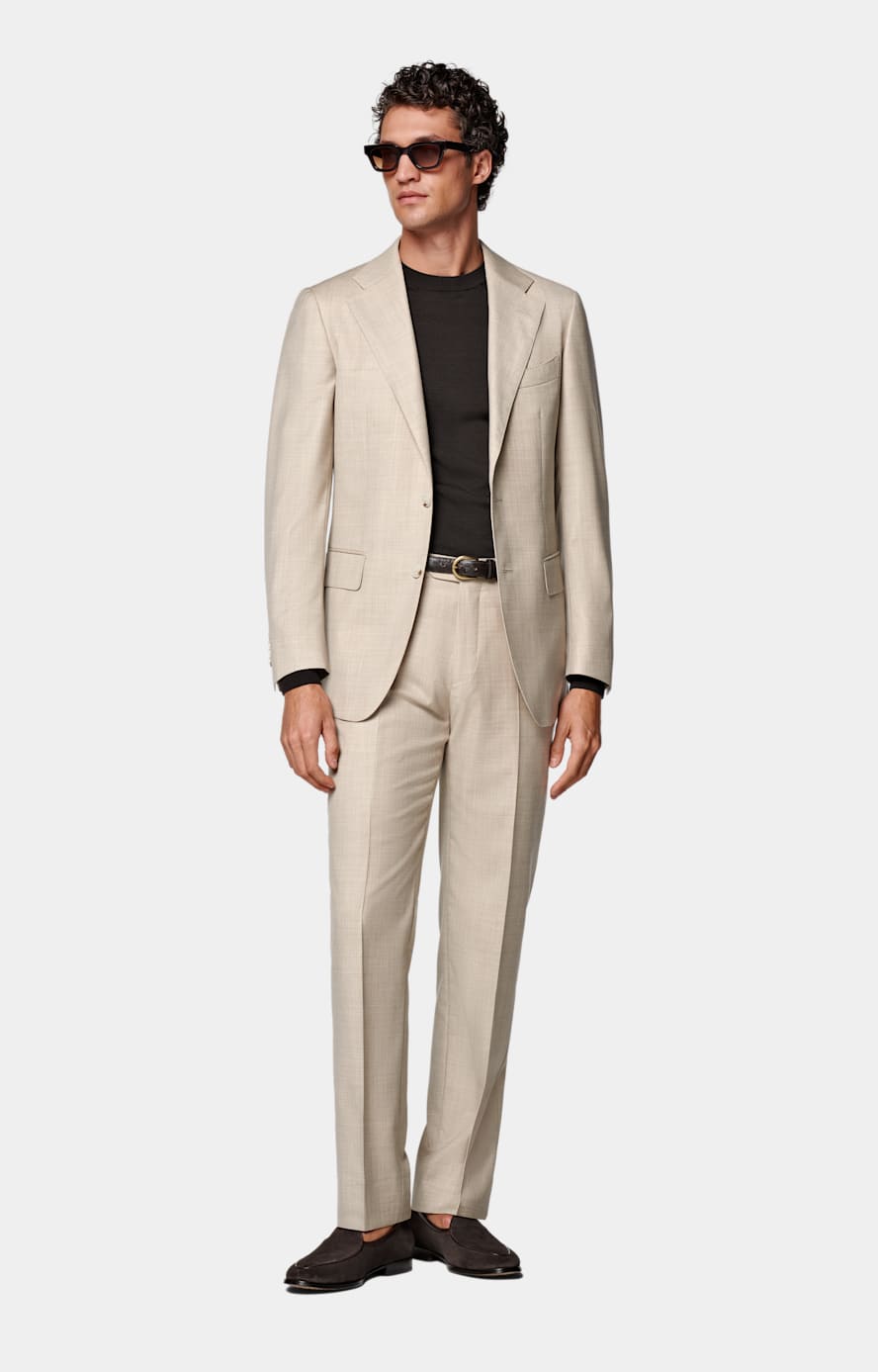 Abito Havana color sabbia tailored fit