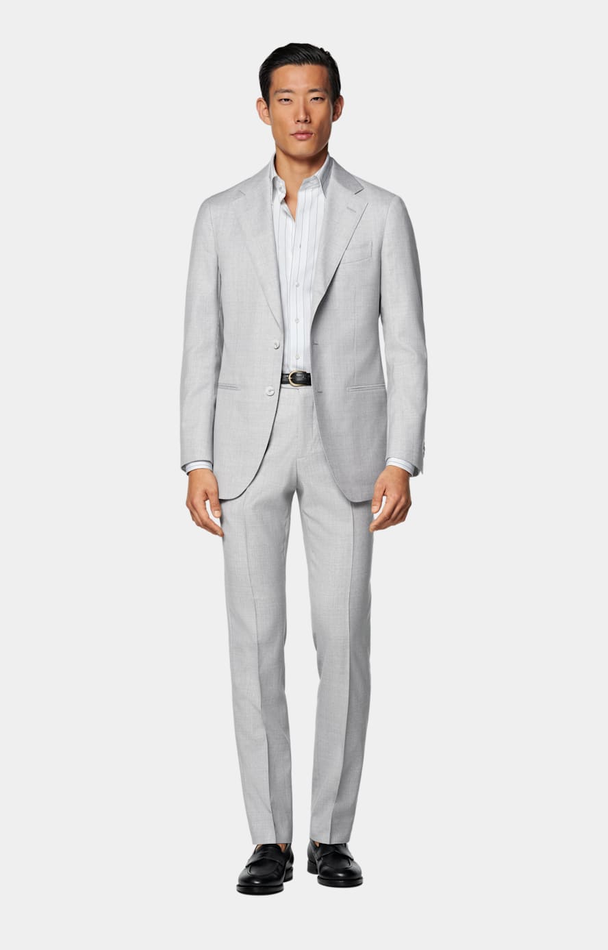 Light Grey Perennial Tailored Fit Havana Suit