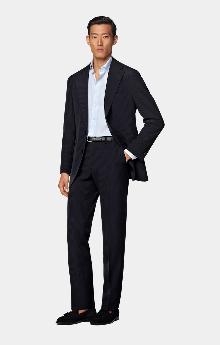 Navy Relaxed Fit Roma Suit