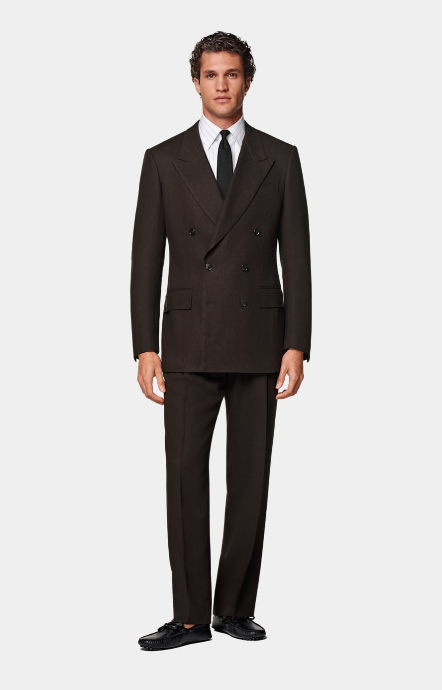 Mid Brown Tailored Fit Milano Suit