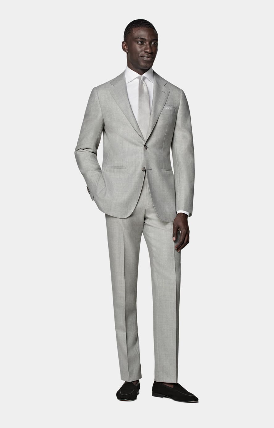 Light Grey Perennial Tailored Fit Havana Suit