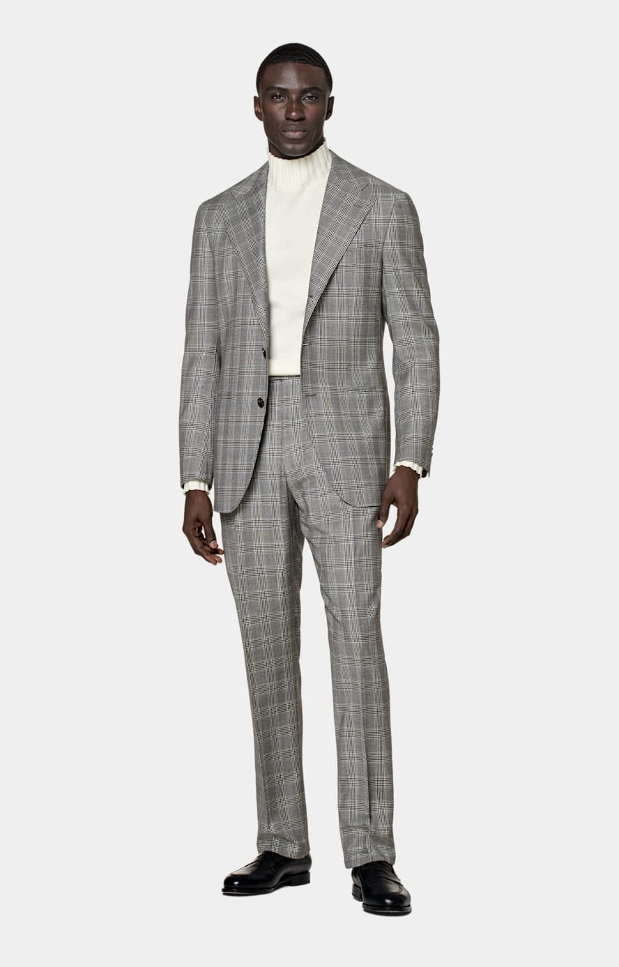 Off White Mock Neck in Wool Cashmere SUITSUPPLY SUITSUPPLY US