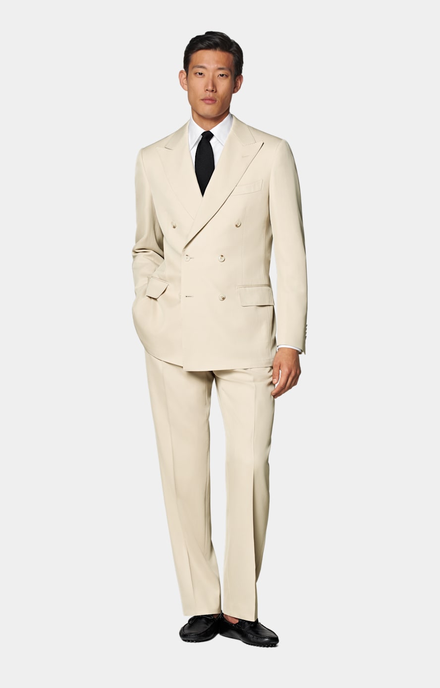 Sand Tailored Fit Milano Suit