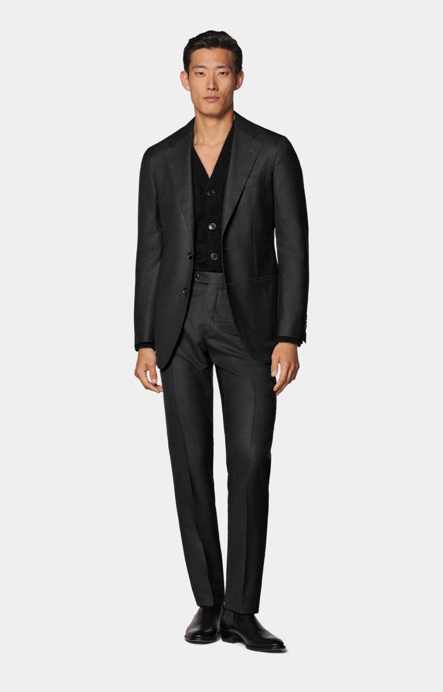 Dark Grey Tailored Fit Havana Suit