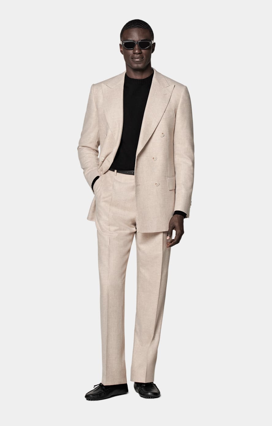 Sand Tailored Fit Milano Suit
