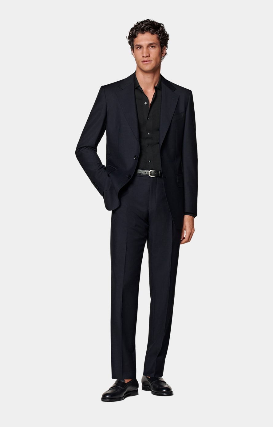 Navy Tailored Fit Milano Suit