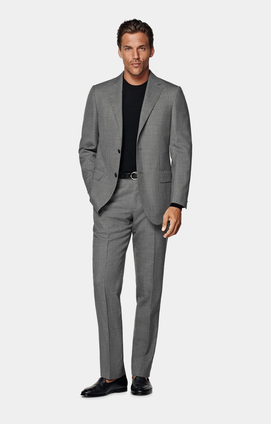 Mid Grey Perennial Tailored Fit Lazio Suit