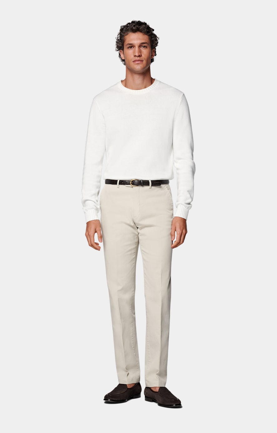 Sand Slim Leg Straight Chinos