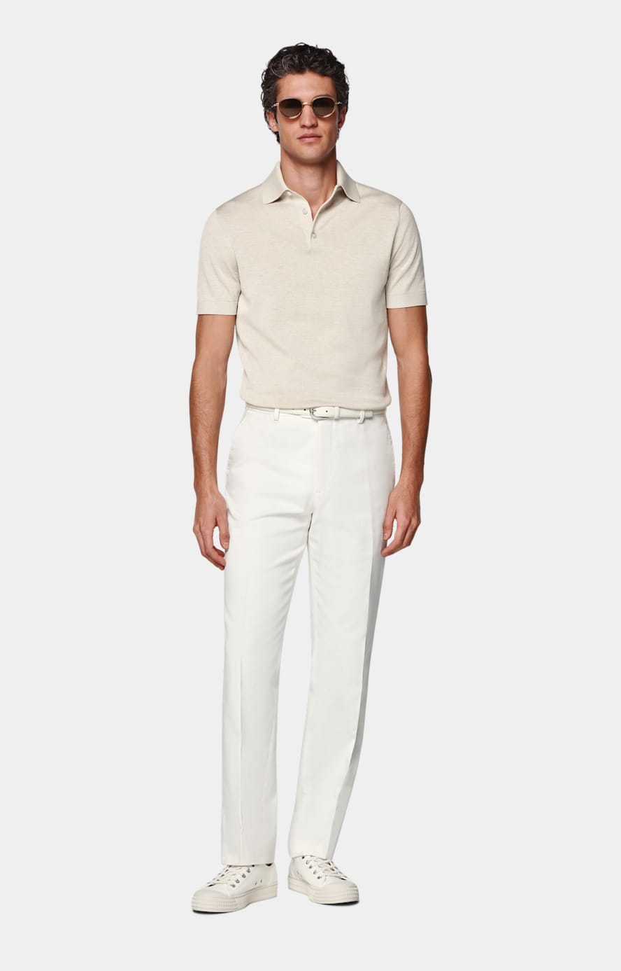 Off White Straight Leg Pants