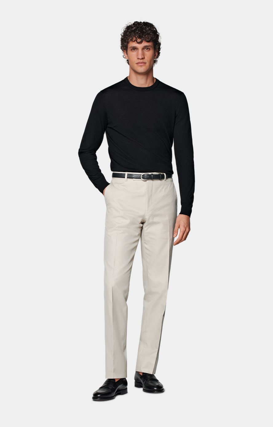 Black Merino Crewneck
