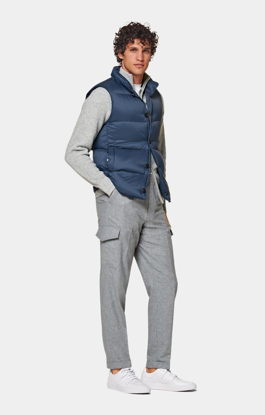 Mid Blue Down Vest