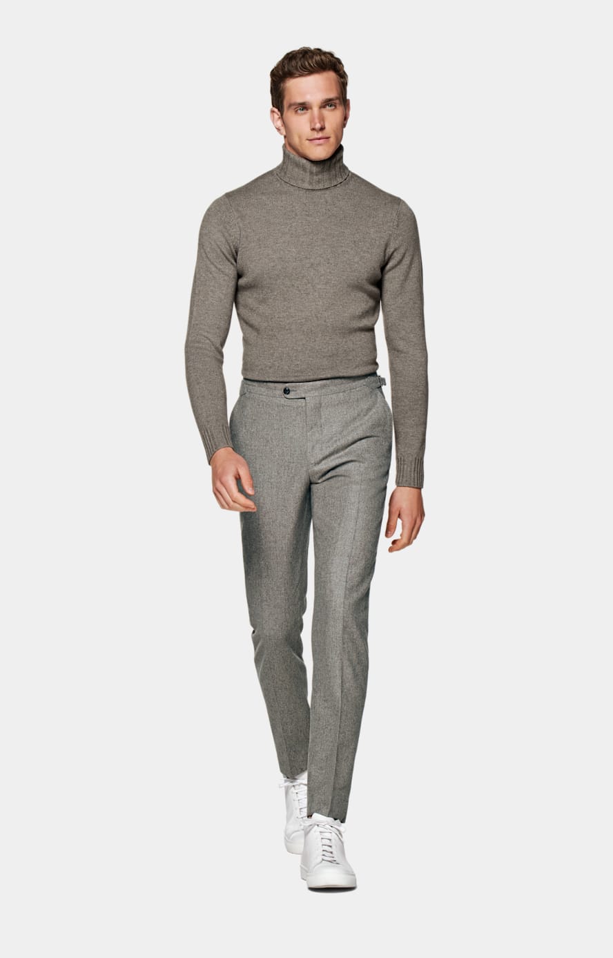 Taupe Turtleneck