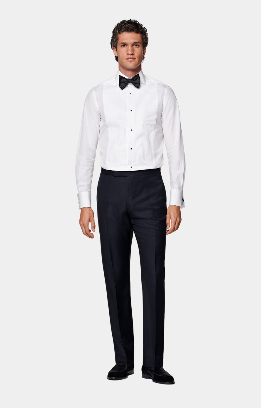 Pantaloni da smoking navy slim leg straight Pura lana S110 s SUITSUPPLY Italia