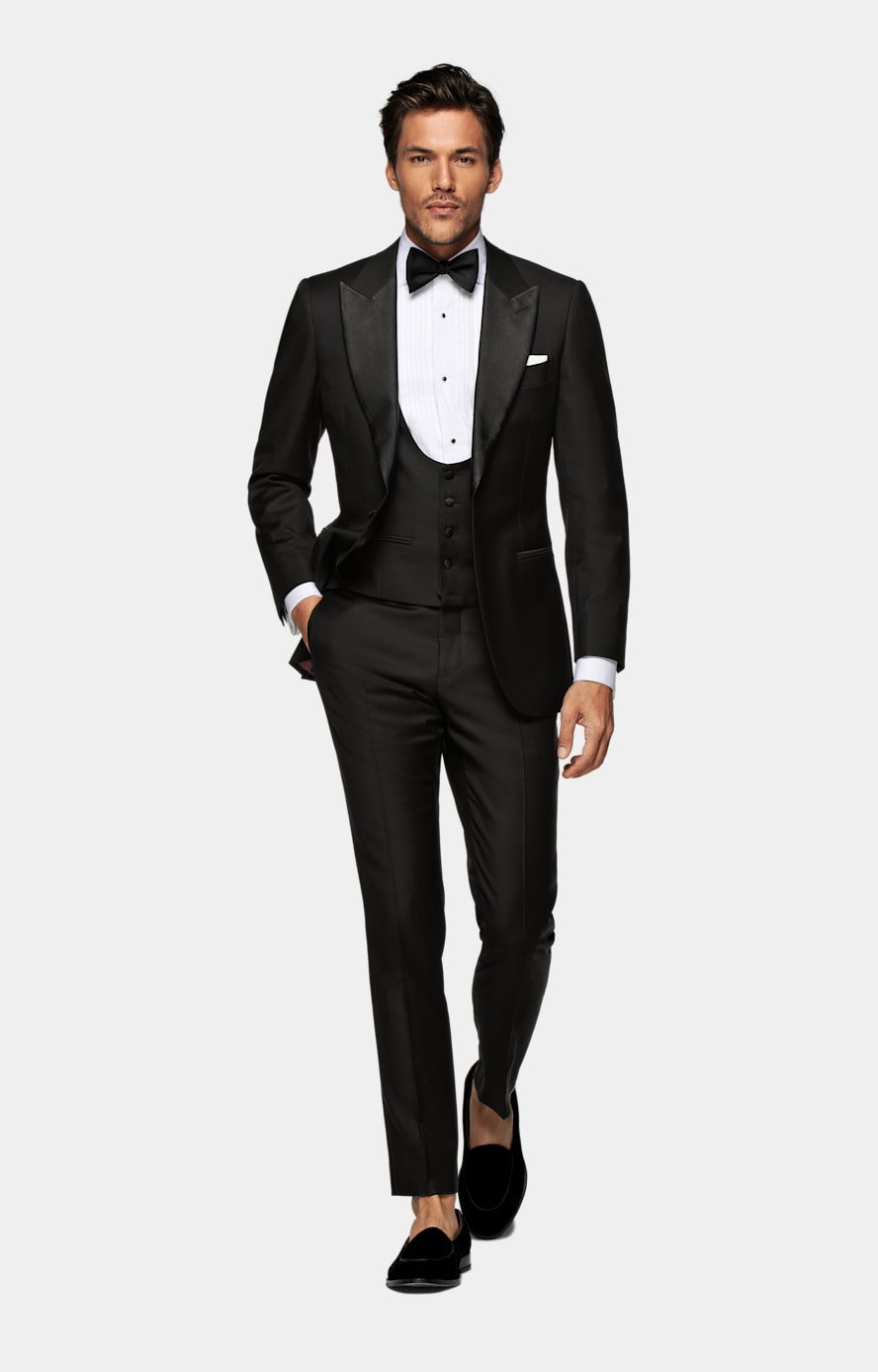 Black Tailored Fit Lazio Dinner Jacket