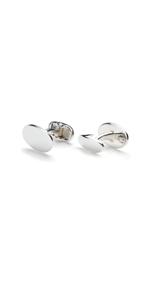 SUITSUPPLY  Silver Oval Cufflinks